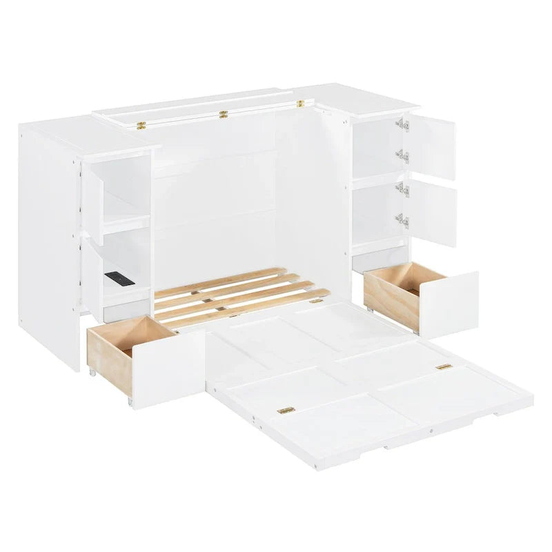 Full-Size Murphy Bed with Storage Drawers 22