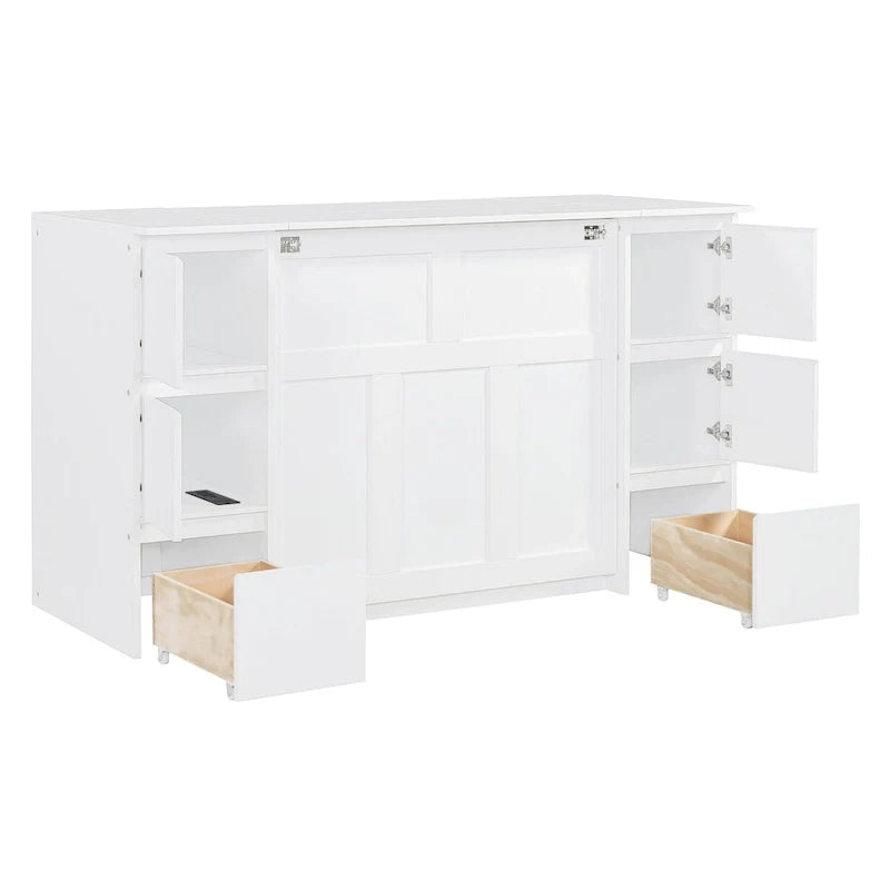 Full-Size Murphy Bed with Storage Drawers 24