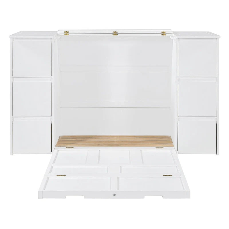 Full-Size Murphy Bed with Storage Drawers 30