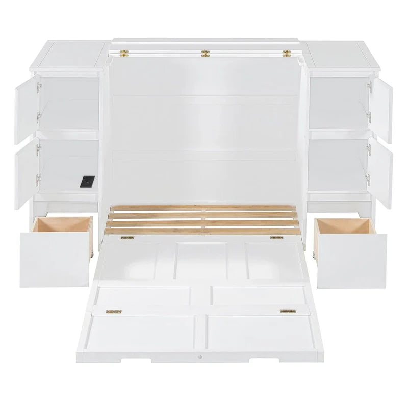 Full-Size Murphy Bed with Storage Drawers 32