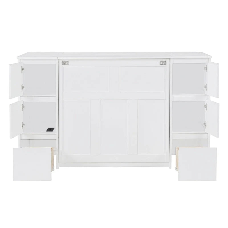 Full-Size Murphy Bed with Storage Drawers 34