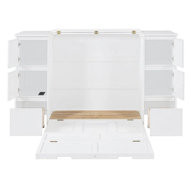Full-Size Murphy Bed with Storage Drawers 35