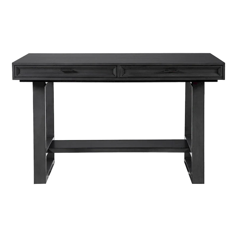 Isolde Black 60-Inch Solid Wood Counter Height Dining Table with Drawers by Furniture of America 8