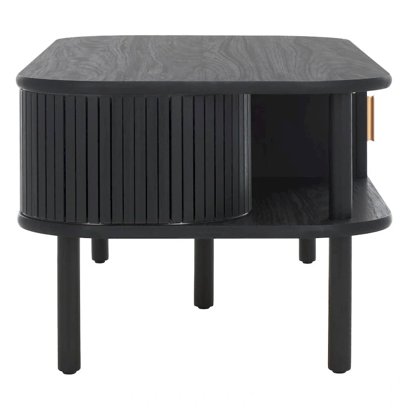 SAFAVIEH Home Tealla 2-Door Tambour Coffee Table - 43"W x 22"D x 17"H 9