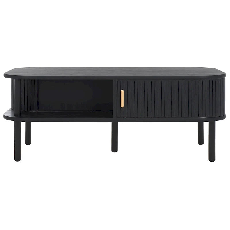 SAFAVIEH Home Tealla 2-Door Tambour Coffee Table - 43"W x 22"D x 17"H 12