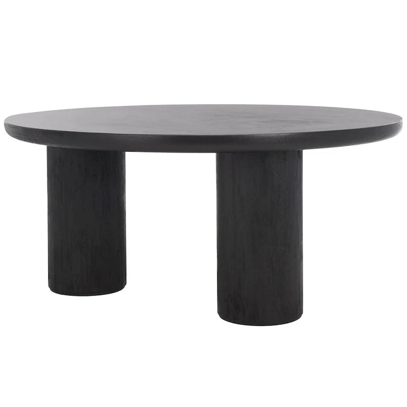 SAFAVIEH Home Mork Round Coffee Table with 3 Legs - 40" W x 40" D x 18" H 8