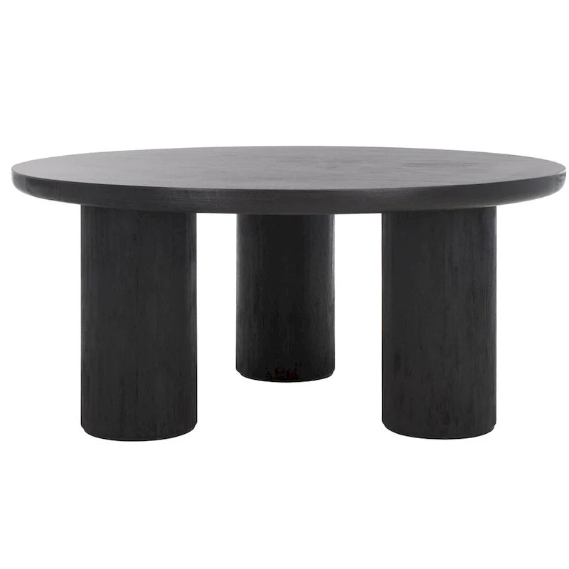 SAFAVIEH Home Mork Round Coffee Table with 3 Legs - 40" W x 40" D x 18" H 9