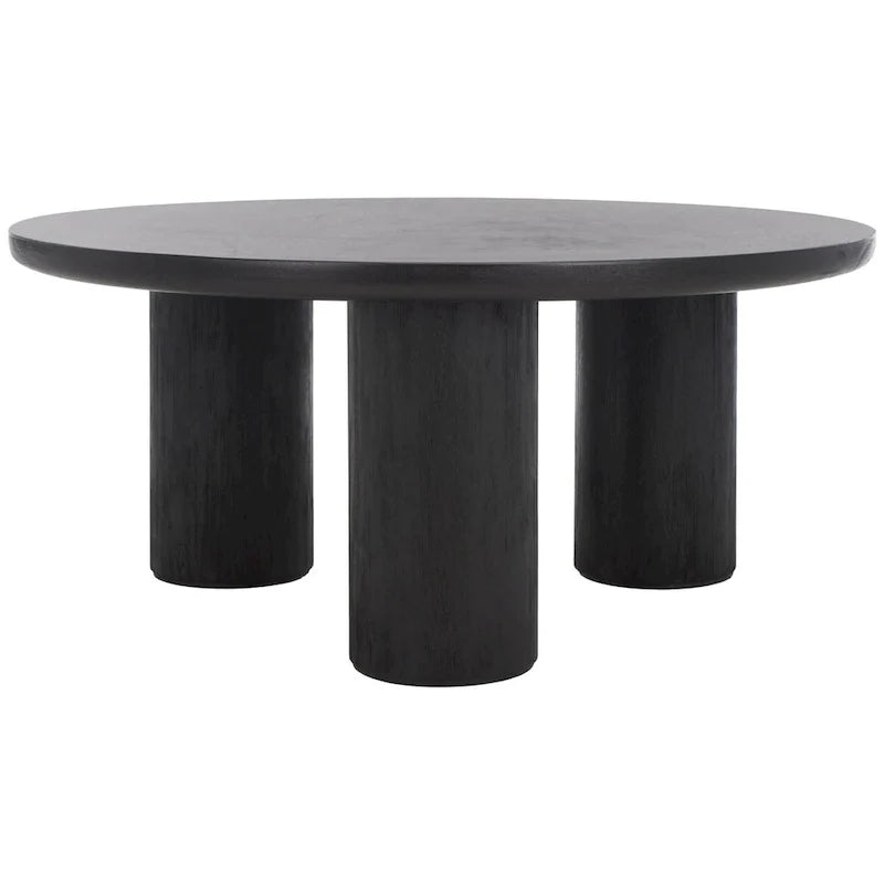 SAFAVIEH Home Mork Round Coffee Table with 3 Legs - 40" W x 40" D x 18" H 11
