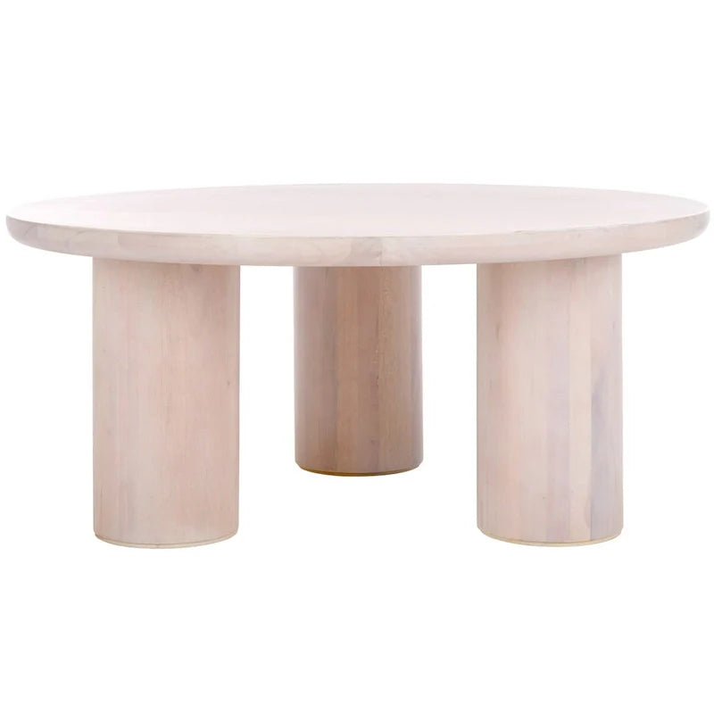 SAFAVIEH Home Mork Round Coffee Table with 3 Legs - 40" W x 40" D x 18" H 17
