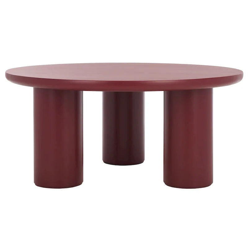 SAFAVIEH Home Mork Round Coffee Table with 3 Legs - 40" W x 40" D x 18" H 25