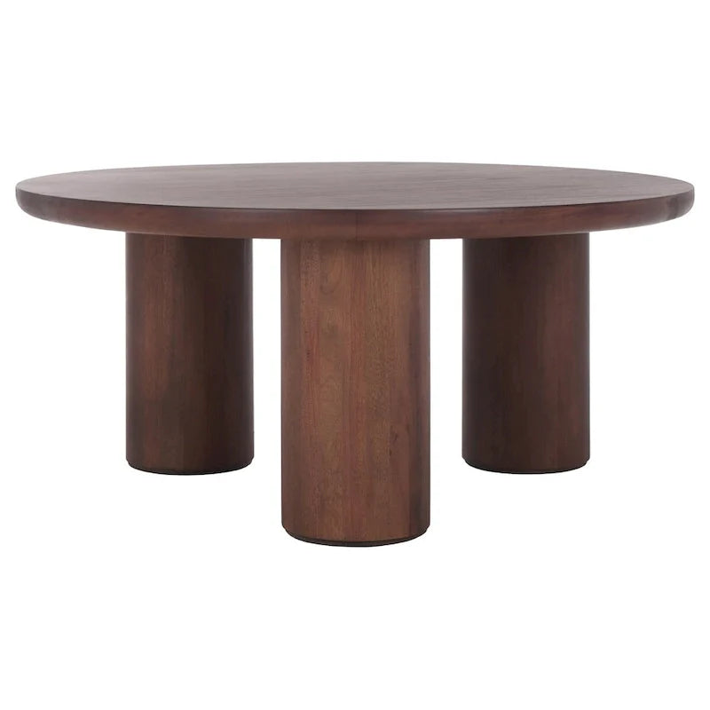 SAFAVIEH Home Mork Round Coffee Table with 3 Legs - 40" W x 40" D x 18" H 35