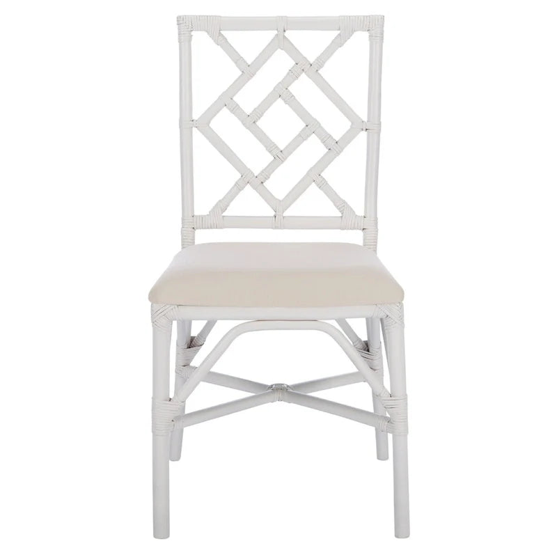 Set of 2 SAFAVIEH Maye Rattan Accent Chairs with Cushions - Dimensions: 18.5" W x 20.9" L x 35.8" H 1