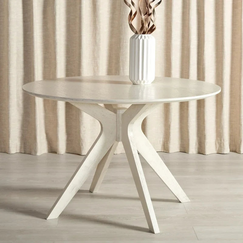 SAFAVIEH Couture Meiko 46-Inch Round Dining Table - Dimensions: 46" W x 46" D x 30" H 1