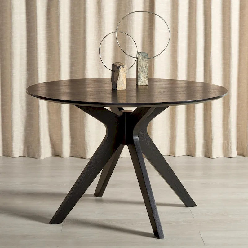 SAFAVIEH Couture Meiko 46-Inch Round Dining Table - Dimensions: 46" W x 46" D x 30" H 2