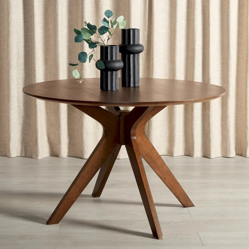 SAFAVIEH Couture Meiko 46-Inch Round Dining Table - Dimensions: 46" W x 46" D x 30" H 3