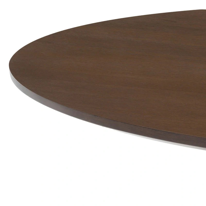 Round Dining Table with Wooden Base for Kitchen and Dining Room 10