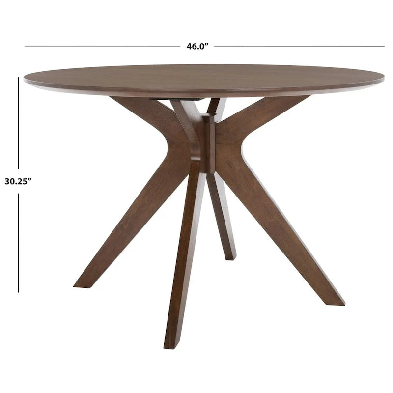 Round Dining Table with Wooden Base for Kitchen and Dining Room 11