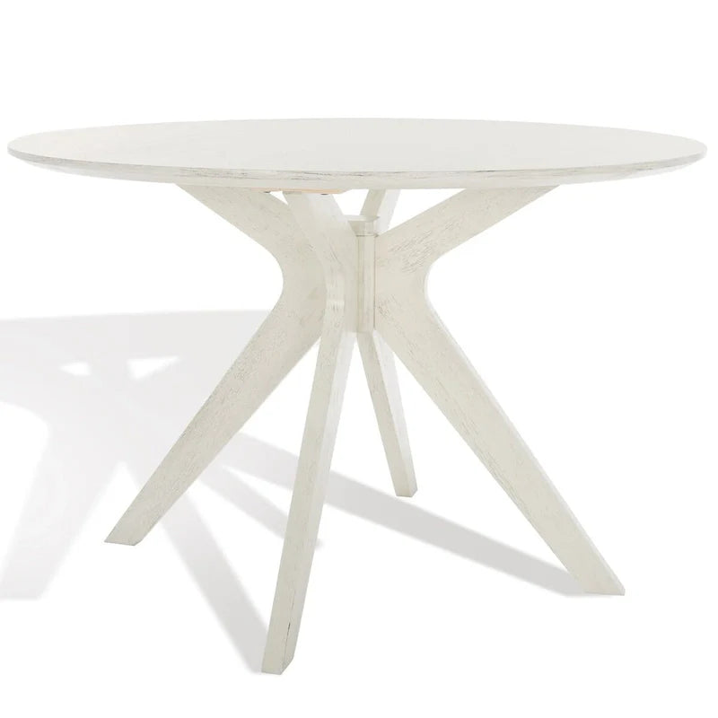 Round Dining Table with Wooden Base for Kitchen and Dining Room 18