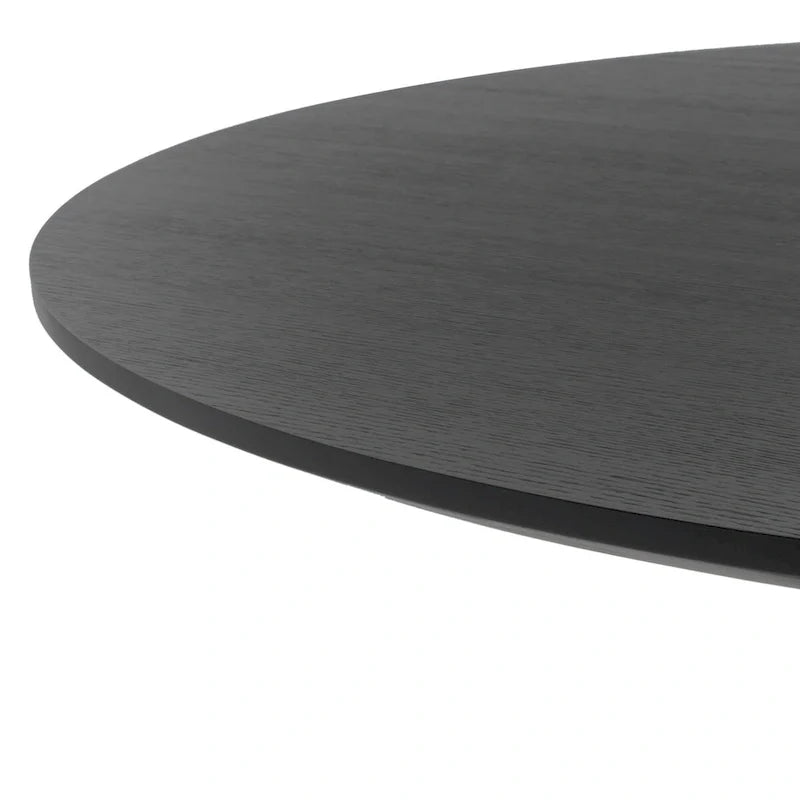 Round Dining Table with Wooden Base for Kitchen and Dining Room 30