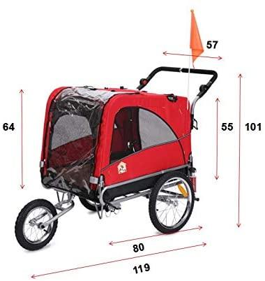 3 in 1 Luxury Large Sized Bike Trailer Bicycle Pet Trailer/Jogger/Dog Cage with Suspension 10308 7