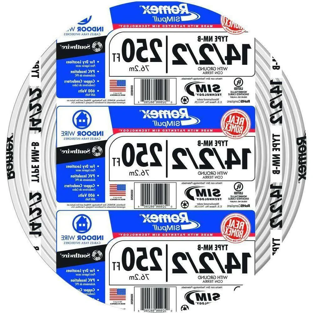 250 ft. 14/2/2 Solid Romex SIMpull Cu NM-B W/G Wire 1