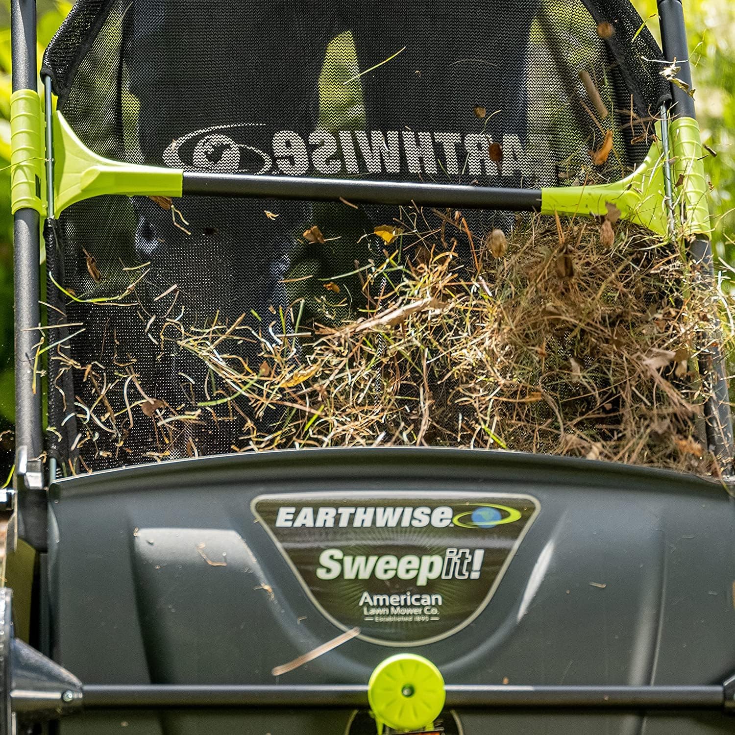 21-Inch Width Leaf & Grass Push Lawn Sweeper, Black 10