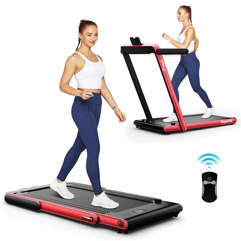 2.5HP 2-in-1 Folding Under Desk Treadmill with Speaker APP Remote Control, Portable Walking Jogging Machine for Home Gym Office 52