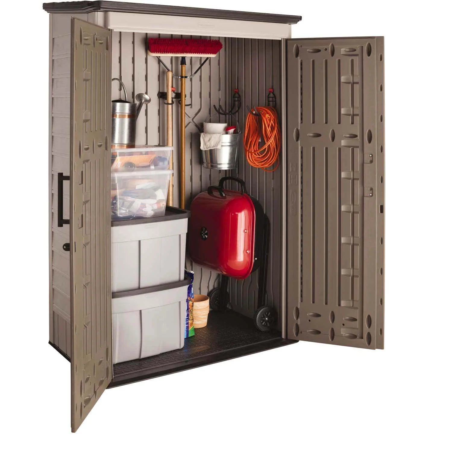 Rubbermaid Outdoor Storage Shed, 52 Cu.Ft., Weather-Resistant, Lockable Doors 2