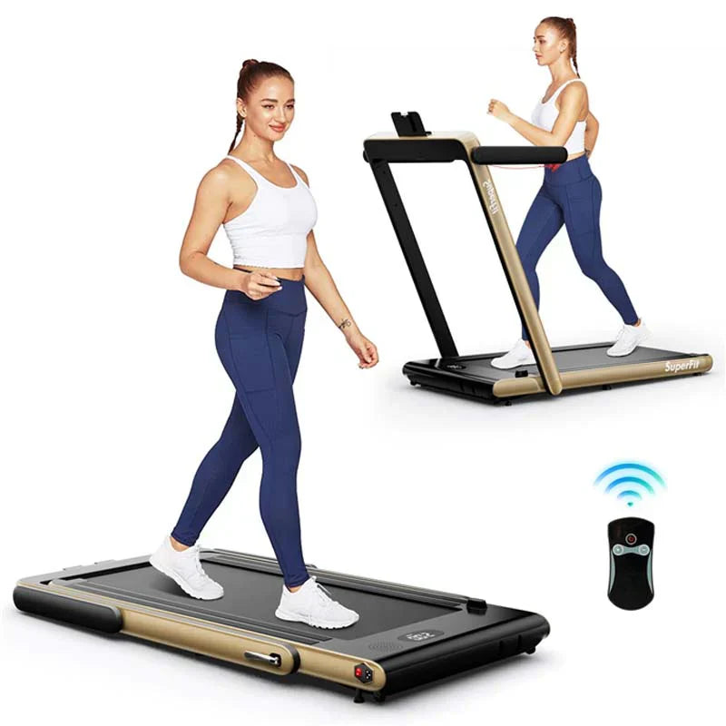 2.5HP 2-in-1 Folding Under Desk Treadmill with Speaker APP Remote Control, Portable Walking Jogging Machine for Home Gym Office 30