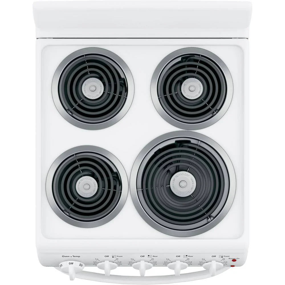 20 in. 4 Burner Element Free-Standing Electric Range in White 4