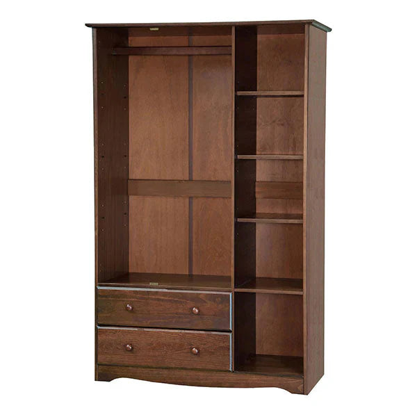 100% Solid Wood Grand Wardrobe Armoire - Mocha 6