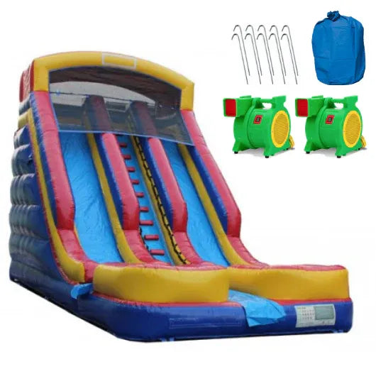 20ft High Dual Lane Inflatable Water Slide with Pool wetdry 1