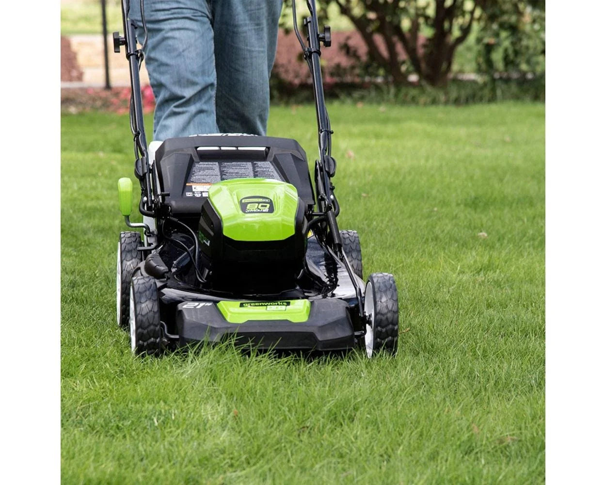80V Cordless 21′′ Self-Propelled Brushless Lawn Mower | Greenworks 10
