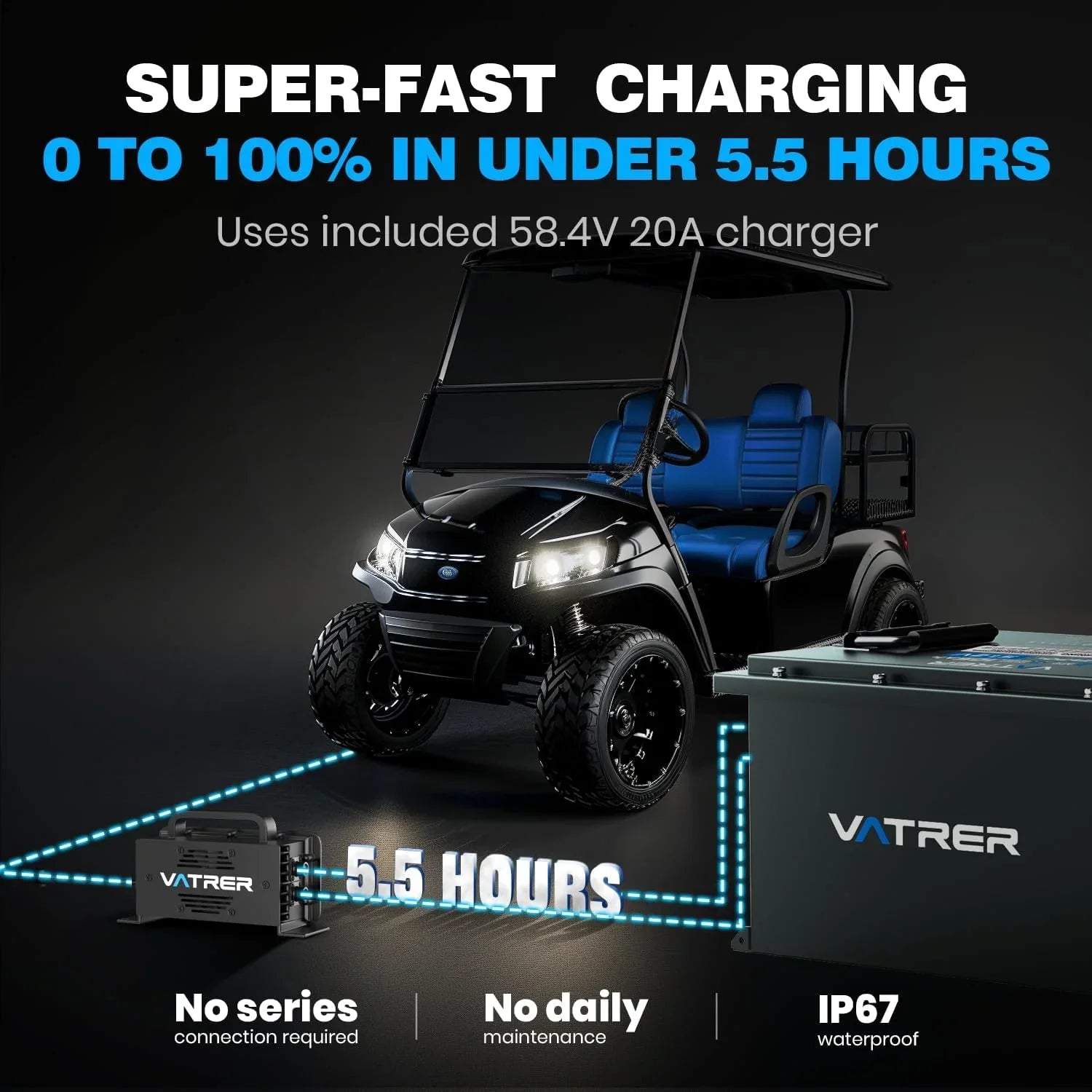 48V 105Ah Lithium Battery, Smart BMS, Touch Monitor, APP 5