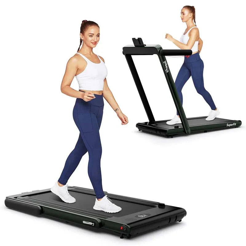 2.5HP 2-in-1 Folding Under Desk Treadmill with Speaker APP Remote Control, Portable Walking Jogging Machine for Home Gym Office 42