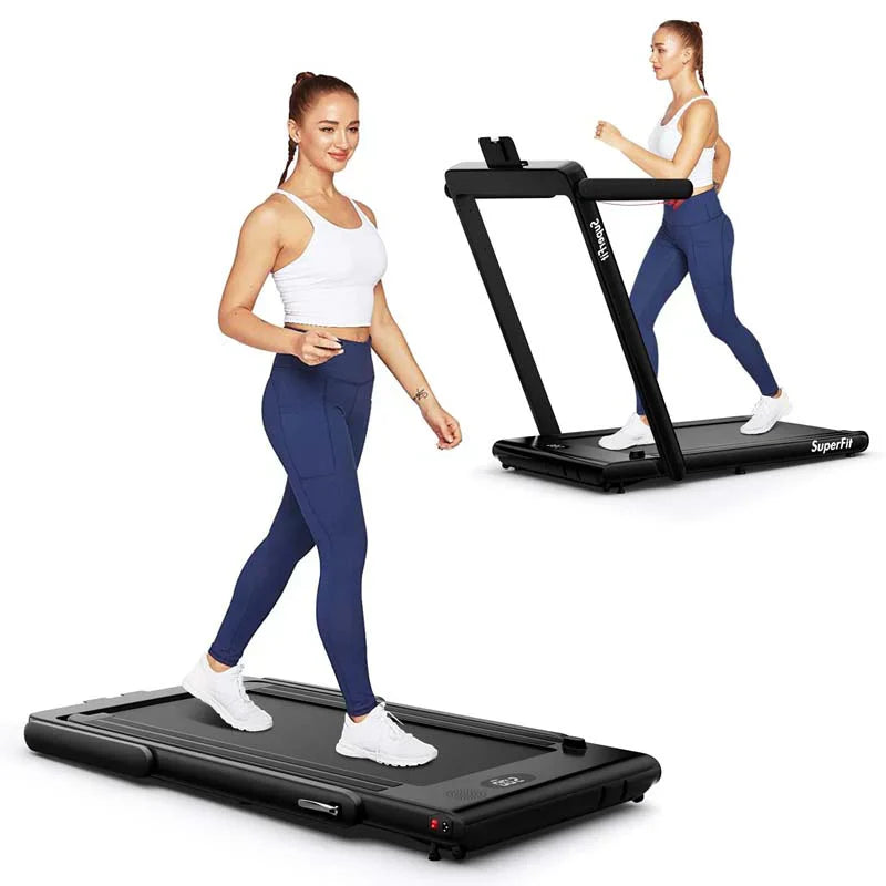 2.5HP 2-in-1 Folding Under Desk Treadmill with Speaker APP Remote Control, Portable Walking Jogging Machine for Home Gym Office 9
