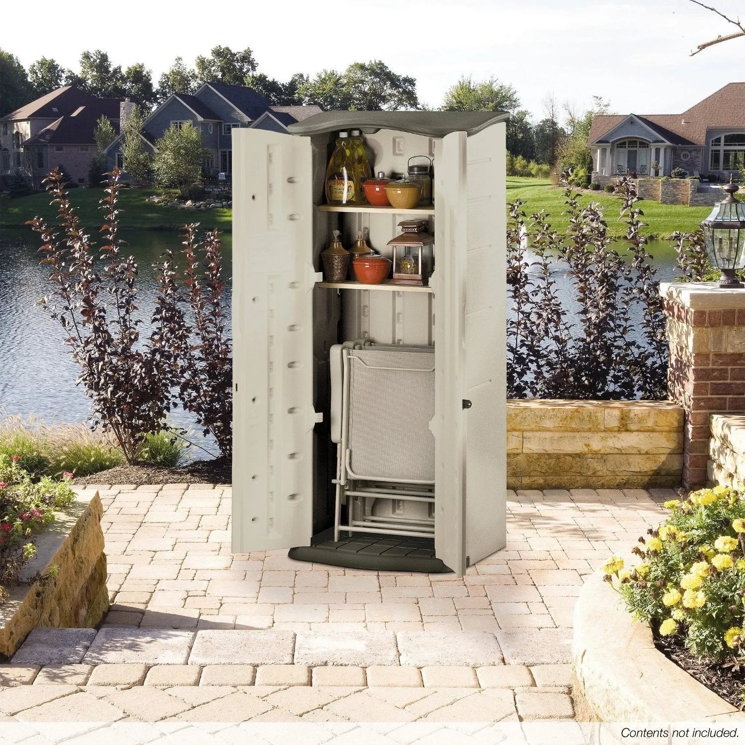 Rubbermaid Vertical Resin Outdoor Storage Shed – Weather-Resistant Plastic Garden Storage Cabinet 14