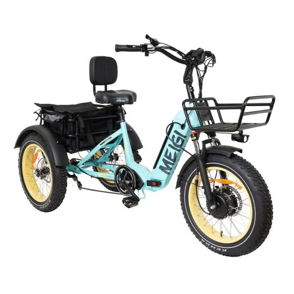 20 48V/14AH 750W Foldable Fat Tire Electric Trike, 330LBS 2