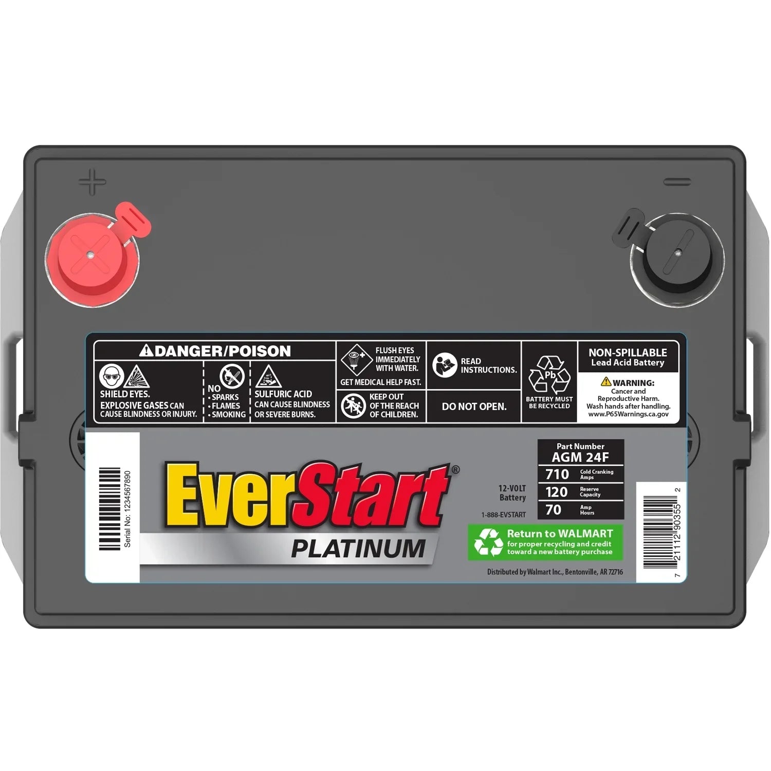 EverStart Platinum AGM Automotive Battery, Group Size 24F 12 Volt, 750 CCA - MadeInUSA 3