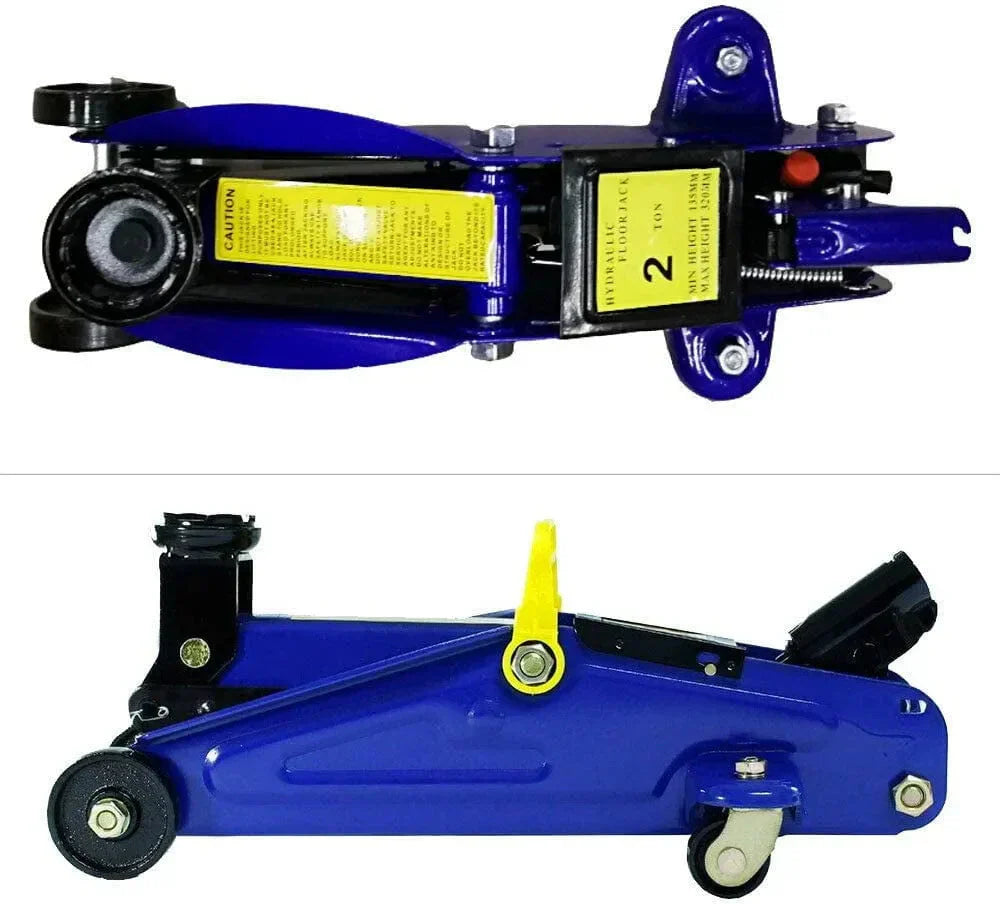 2T Floor Jack Car Trolley Jack Hydraulic Jack Quick Lift Jack with 2pcs Axle Stands 3 Ton 3