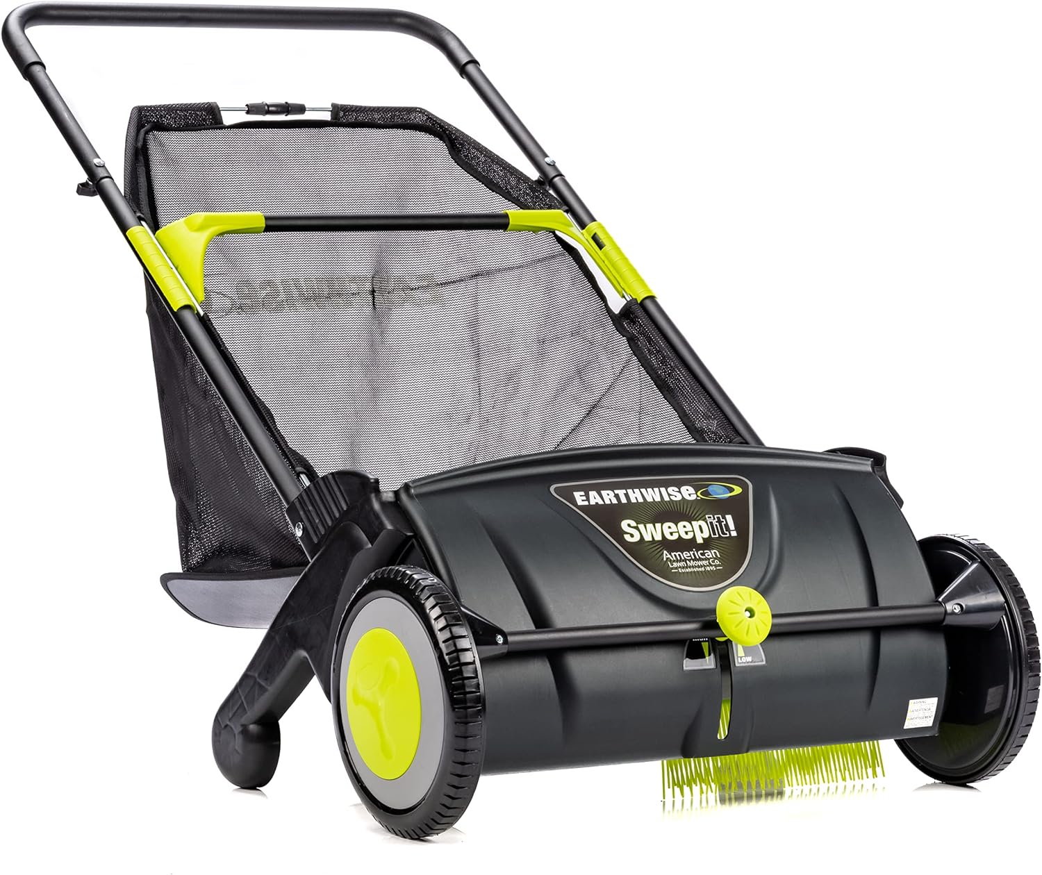 21-Inch Width Leaf & Grass Push Lawn Sweeper, Black 1