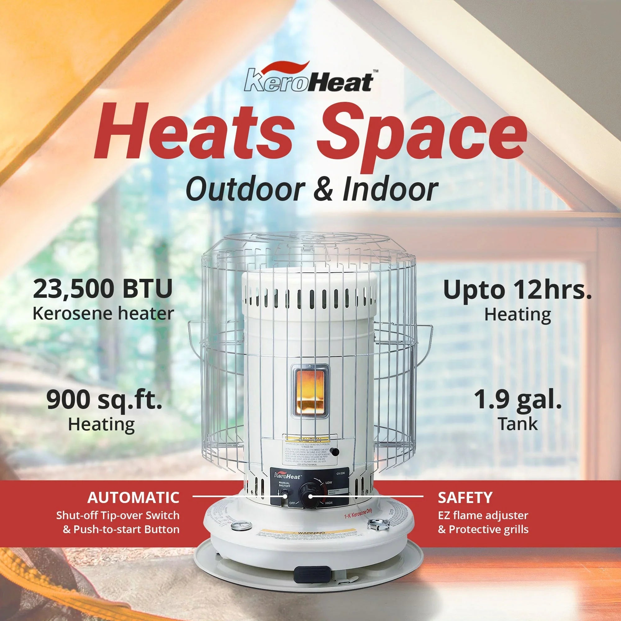 23,500 BTU Indoor Outdoor Convection Kerosene Heater, 2 Pack 15