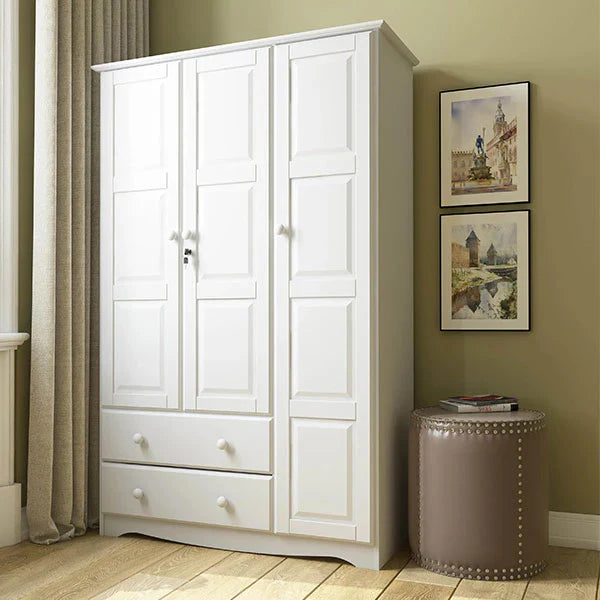 100% Solid Wood Grand Wardrobe Armoire - Mocha 1