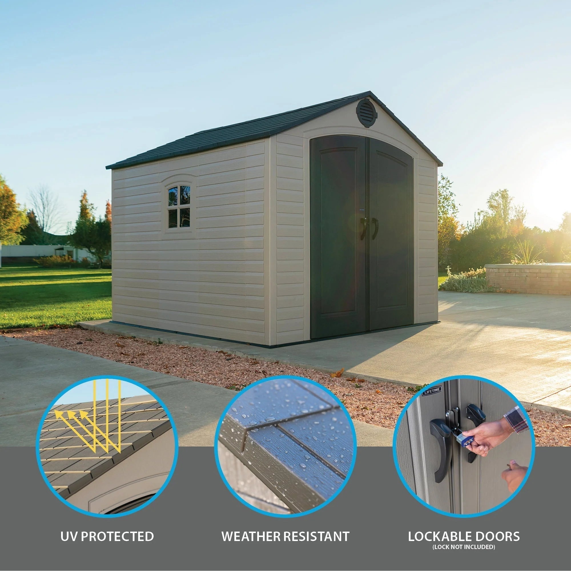 Lifetime 8 Ft. x 10 Ft. Outdoor Storage Shed 4