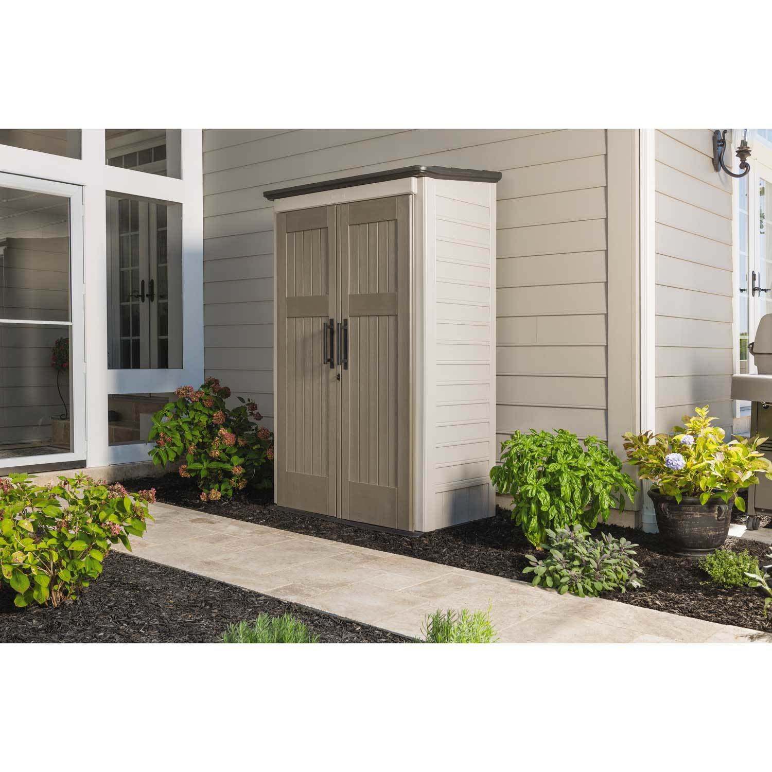 Rubbermaid Outdoor Storage Shed, 52 Cu.Ft., Weather-Resistant, Lockable Doors 4