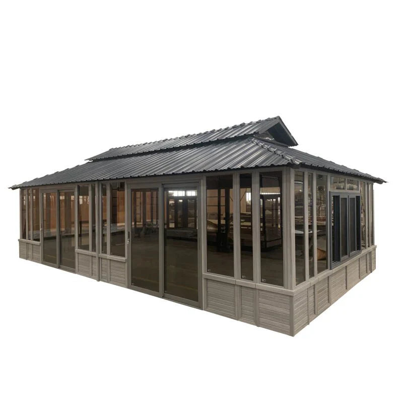 28 Ft. W x 15.5 FT. D Solid Wood Patio Gazebo 4
