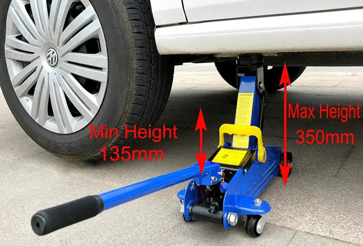 2T Floor Jack Car Trolley Jack Hydraulic Jack Quick Lift Jack with 2pcs Axle Stands 3 Ton 2