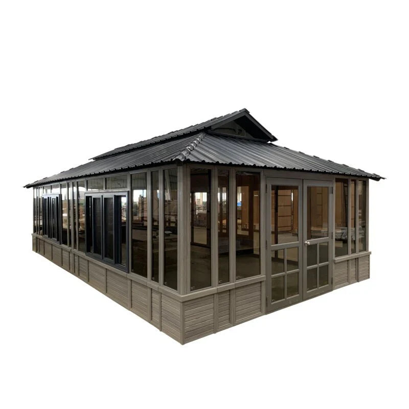 28 Ft. W x 15.5 FT. D Solid Wood Patio Gazebo 6