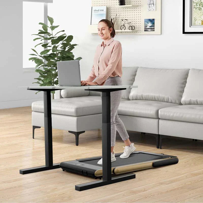 2.5HP 2-in-1 Folding Under Desk Treadmill with Speaker APP Remote Control, Portable Walking Jogging Machine for Home Gym Office 32