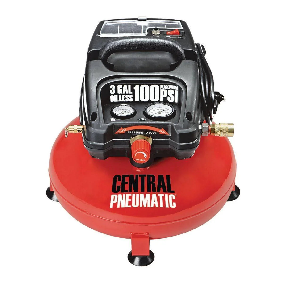 3 gal. 1/3 100 PSI Oilless Pancake Air Compressor 1